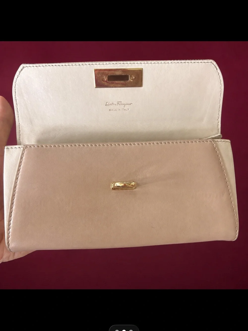 Salvatore Ferragamo Python Embossed Long Wallet GUC